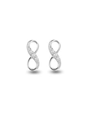 Vrouwelijke Infinity Oorbellen met Sparkles BIPE060