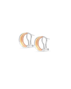 Vrouwen Tricolore Oorbellen in 925 Sterling Zilver BIPE052