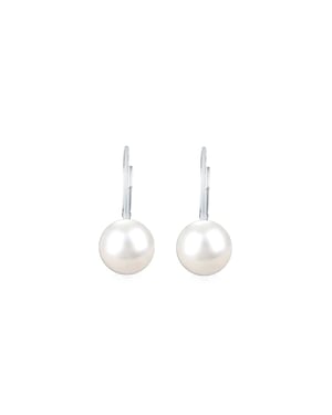 Dames Oorbellen Witte Parel Catalaanse Sluiting 925 Sterling Zilver BIPE040