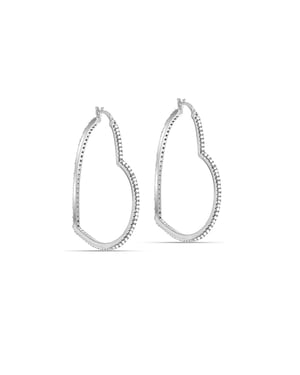 Vrouwen Oorbellen Hart van Licht in 925 Sterling Zilver met Cubic Zirconia BIPE085