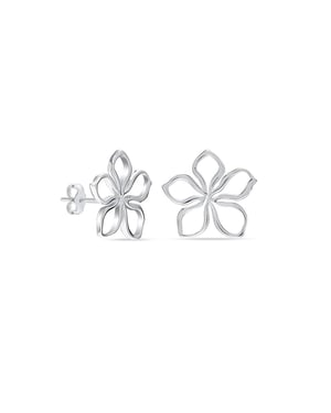Dames 925 Sterling Zilveren Bloemvormige Oorbellen BIPE069