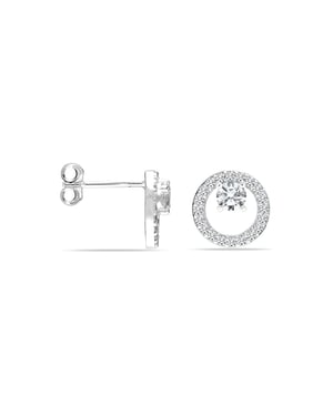 Damesoorbellen Cirkel van Licht in 925 Sterling Zilver BIPE041