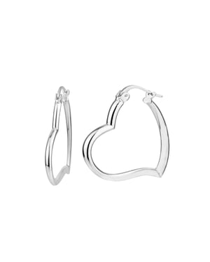 Vrouwen Hart Oorbellen in 925 Sterling Zilver BIPE033