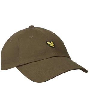 Lyle & Scott Geborduurde Logo Katoenen Pap Hoed (Groene afdrukken)