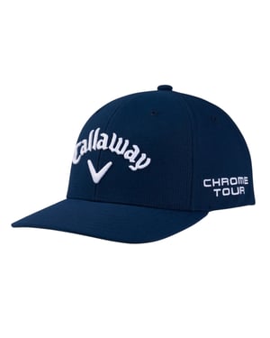 Callaway Mens Wordmark keps med böjd skärm (Marinblått/vit)