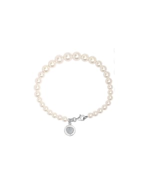Damesparelarmband met Hart Bedel, 925 Sterling Zilver BIPU021