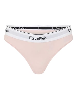 Calvin Klein Dames/Dames Logo Katoenmix String (Levendig Roze)