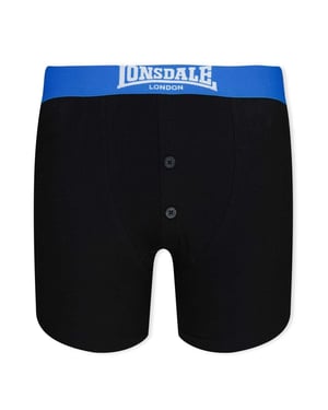 Lonsdale Boxershorts voor jongens (Set van 2) (Zwart/Blauw)