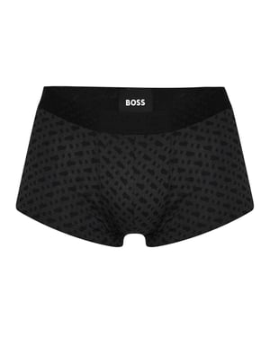 Boss Elastische boxershorts met monogram voor heren (set van 3) (Zwart)