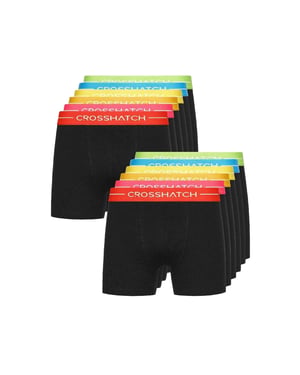Crosshatch Heren Boxershort Katoenmix (Zwart)