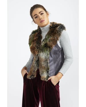 Luxury Faux Fur Suede Gilet