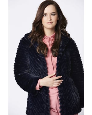 Faux Fur Hooded Coat
