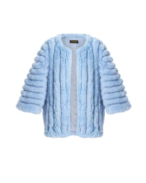 Faux Fur Striped Coat