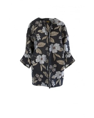 SILK BLENDED PRINT JACKET