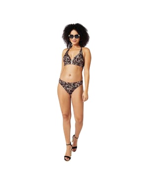 Biba Dames/Dames Icon Luipaardprint Bikinibroekje (Bruin/zwart)