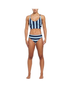 Nike Dames/Dames Bikinibroekje met Horizontale Streep (Middernacht marine)