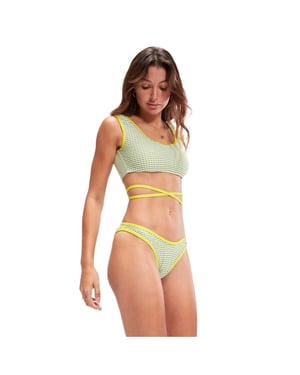Speedo Dames/Dames Gingham Bikinibroekje (Groen)