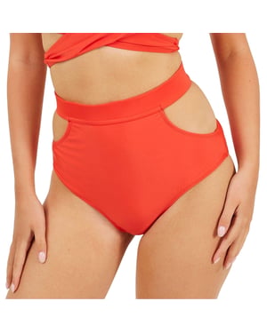 Brave Soul Damesbikinibroekjes met strik aan de achterkant (Rood)