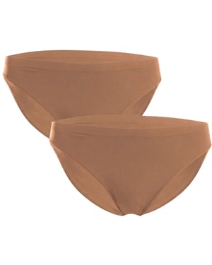Wolford Naadloze bikinibroekjes voor dames (set van 2) (Macchiato)