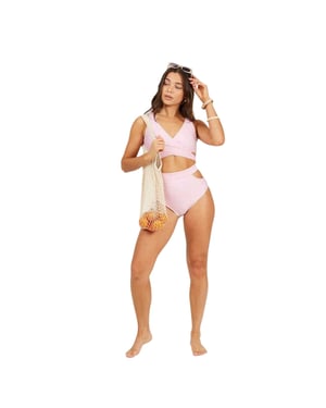 Brave Soul Dames/dames Bikinibroekje met hoge taille (Roze)