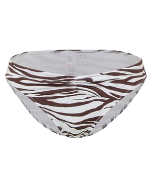 Biba Dames/Dames Icon Zebraprint Bikinibroekje (Bruin/Wit)