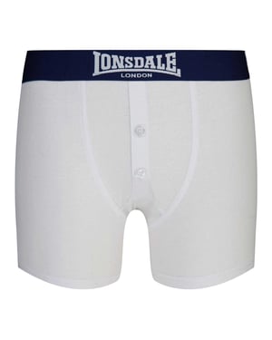 Lonsdale Boxershorts voor jongens (Set van 2) (Wit/Zwaar)