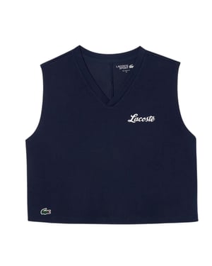 Lacoste Dames/Dames Sport Relaxed Fit Mouwloze Gewaad Top (Blauw)