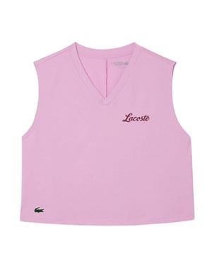 Lacoste Dames/Dames Sport Relaxed Fit Mouwloze Gewaad Top (Roze)