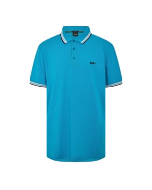 Boss Paddy Euro-poloshirt voor heren (Turquoise/Aqua)