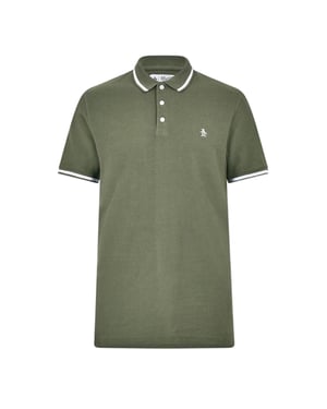 Original Penguin Heren Regular Poloshirt met Korte Mouwen (Druivenblad)