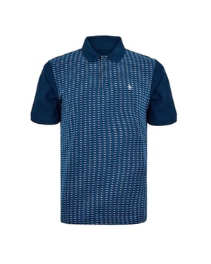 Original Penguin Geborduurd poloshirt voor heren met normale pasvorm (Yale Blauw)
