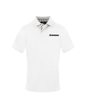 Aquascutum Pikétröja för män med logotyp (Vit)