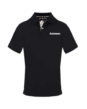 Aquascutum Herenpolo met korte mouwen (Zwart)