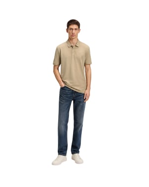 Hugo Piqué-poloshirt met logo voor heren (Beige)