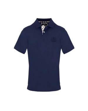 Aquascutum Heren Geborduurd Logo Poloshirt (Marine)