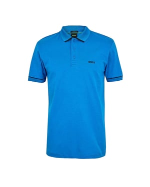 Boss Paule-poloshirt met korte mouwen voor heren (Blauw)
