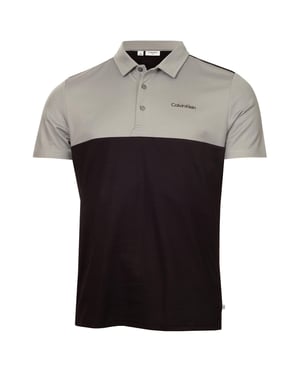 Calvin Klein Polo met kraag en borduursel voor heren (Zwart/Zilver)
