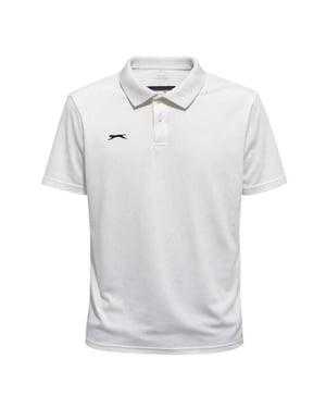 Slazenger Aero-poloshirt met logo voor kinderen (Crème)