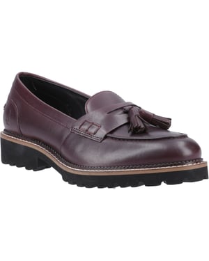 Hush Puppies Ginny Leather Dames Plummer Wijdte Loafers