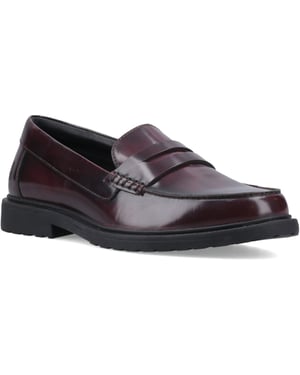 Hush Puppies Verity Instappers Leer Dames Pruim Slippers