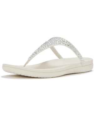 Fitflop Solay Gemengde-Kristal Textiel Dames Crème Sandalen