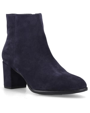 Hush Puppies Claridy Mockaläder Dam Navy Klackade Stövletter