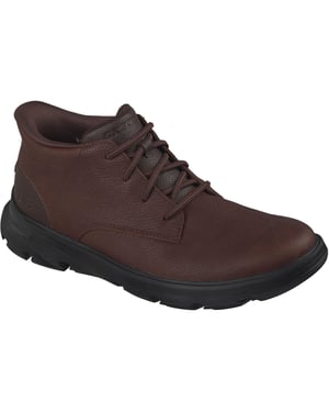 Skechers Arch Fit Garza Ridley Leren Heren Enkellaarsjes Bruin
