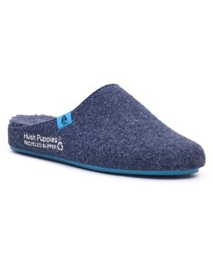 Hush Puppies De Goede Polyester Heren Navy Blauwe Slippers