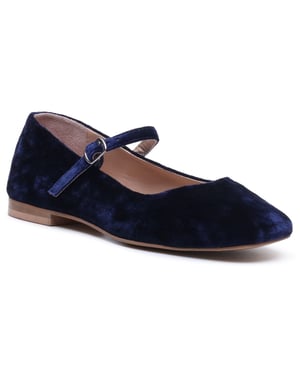 Hush Puppies Pasha Velvet Dames Navy Ballerina's