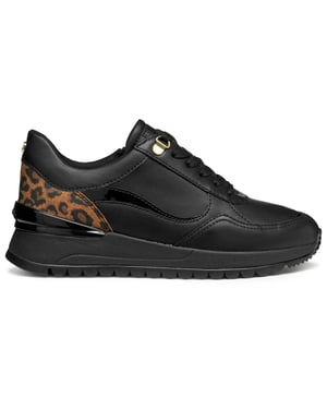 Geox D Desya A Leather Women's Black Trainers