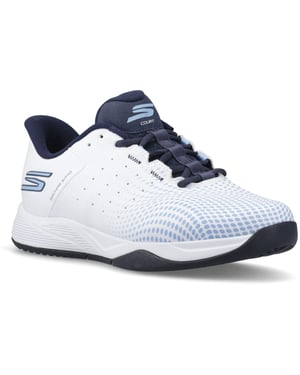 Skechers Slip-ins Relaxed Fit Viper Court Reload Heren Witte/Navy Blauwe Sneakers