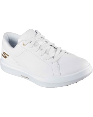 Skechers GO GOLF Drive 12 Leren Dames Witte/Gouden Golfschoenen