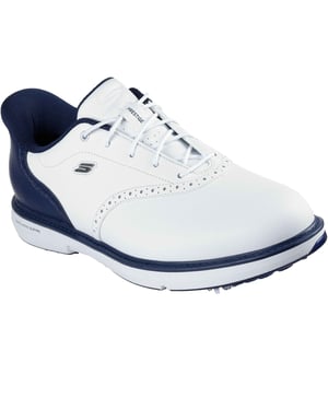 Skechers GO Golf Prestige Leather Men's White/Navy Golf Shoes