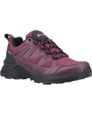 Cotswold Horton Lage Textile Dames Burgundy Wandelschoenen